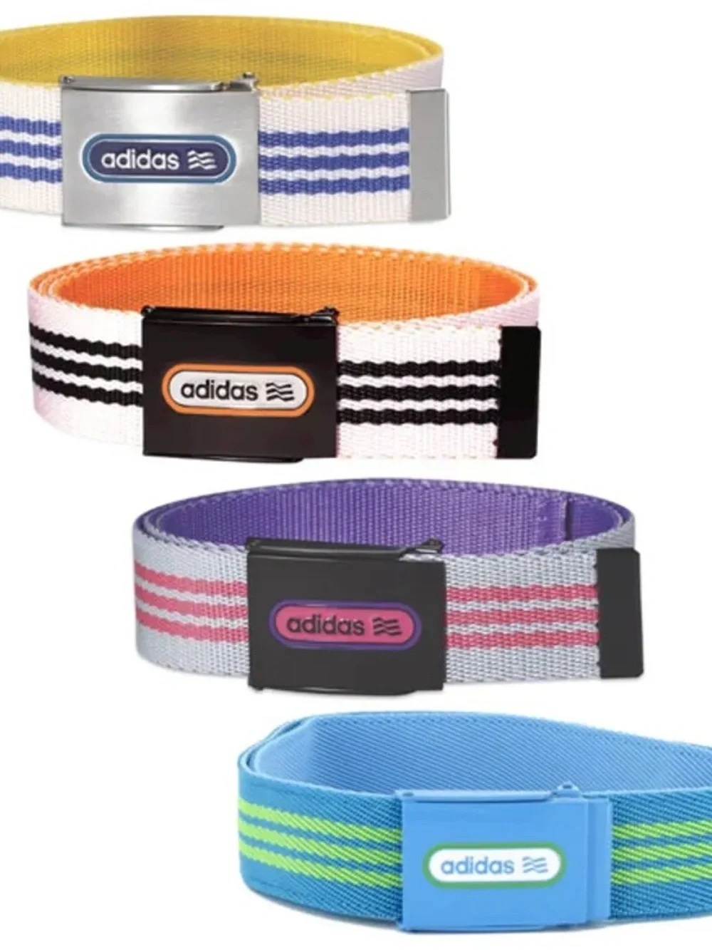 NEW Reversible Adidas Men's Web Golf Belt Retro Style Black and Orange OSFA